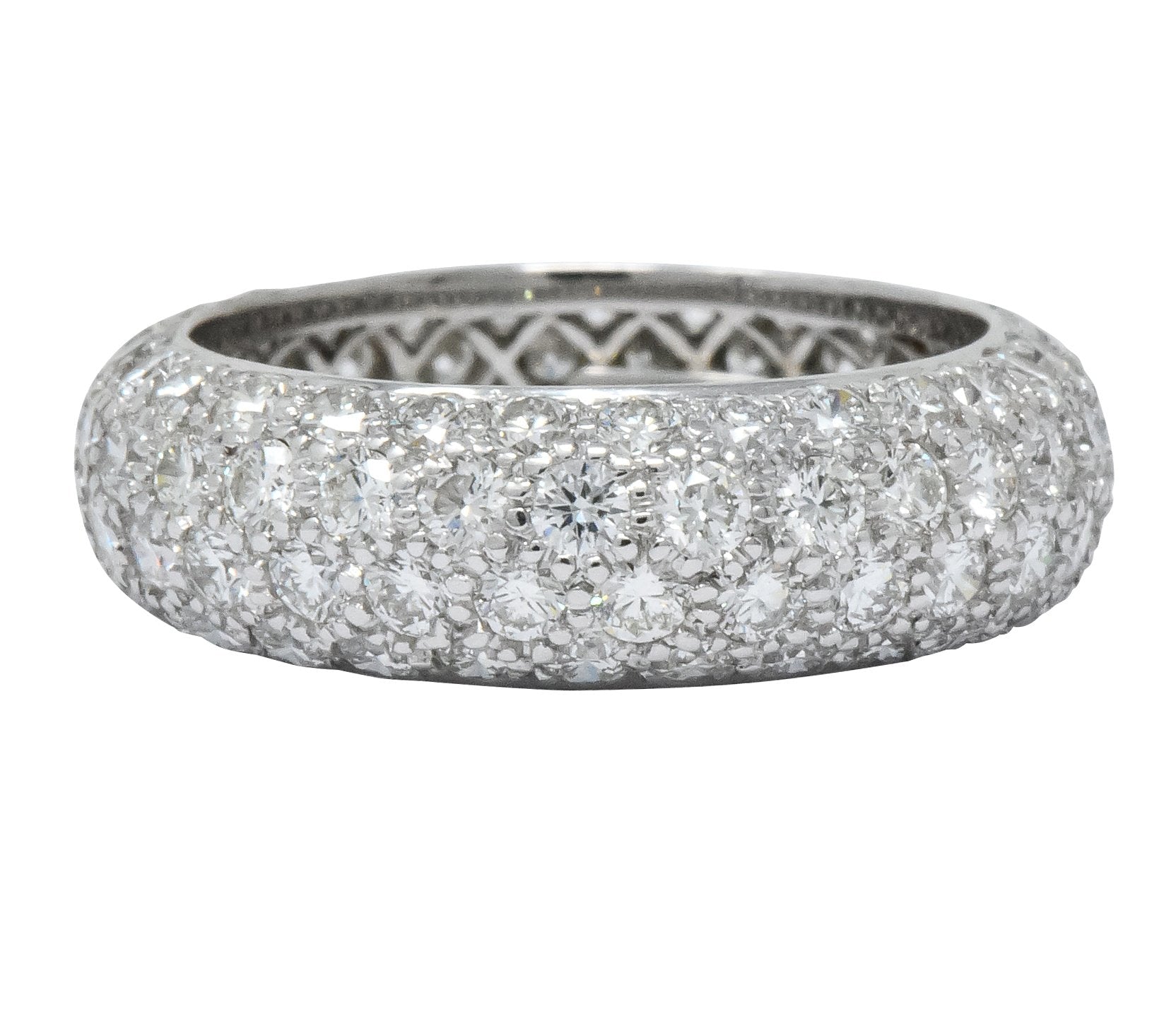 Tiffany & Co. Contemporary 3.00 CTW Diamond Platinum Etoile Eternity Band Ring - Wilson's Estate Jewelry