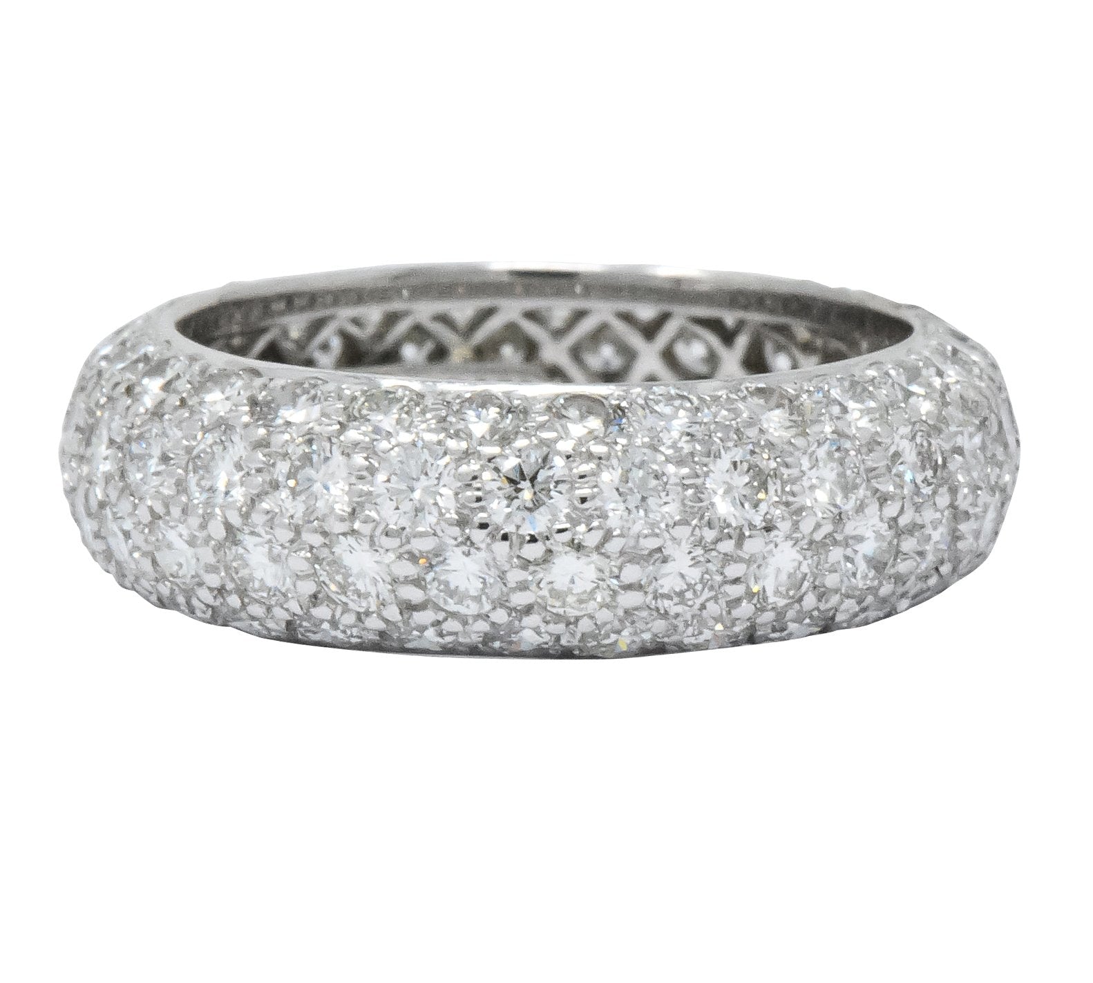 Tiffany & Co. Contemporary 3.00 CTW Diamond Platinum Etoile Eternity Band Ring - Wilson's Estate Jewelry