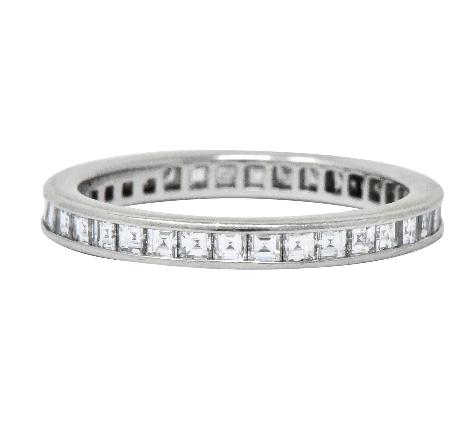 Tiffany & Co. Contemporary British 1.50 CTW Diamond Platinum Eternity Band Ring - Wilson's Estate Jewelry