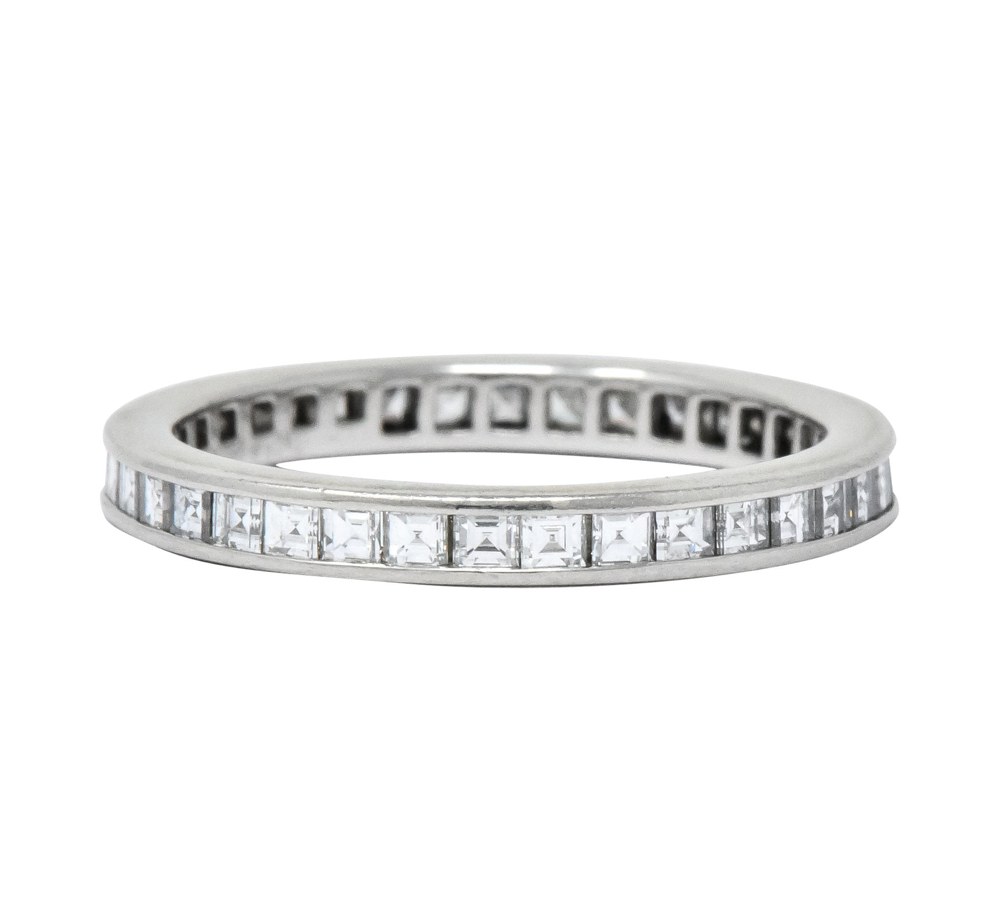 Tiffany & Co. Contemporary British 1.50 CTW Diamond Platinum Eternity Band Ring - Wilson's Estate Jewelry