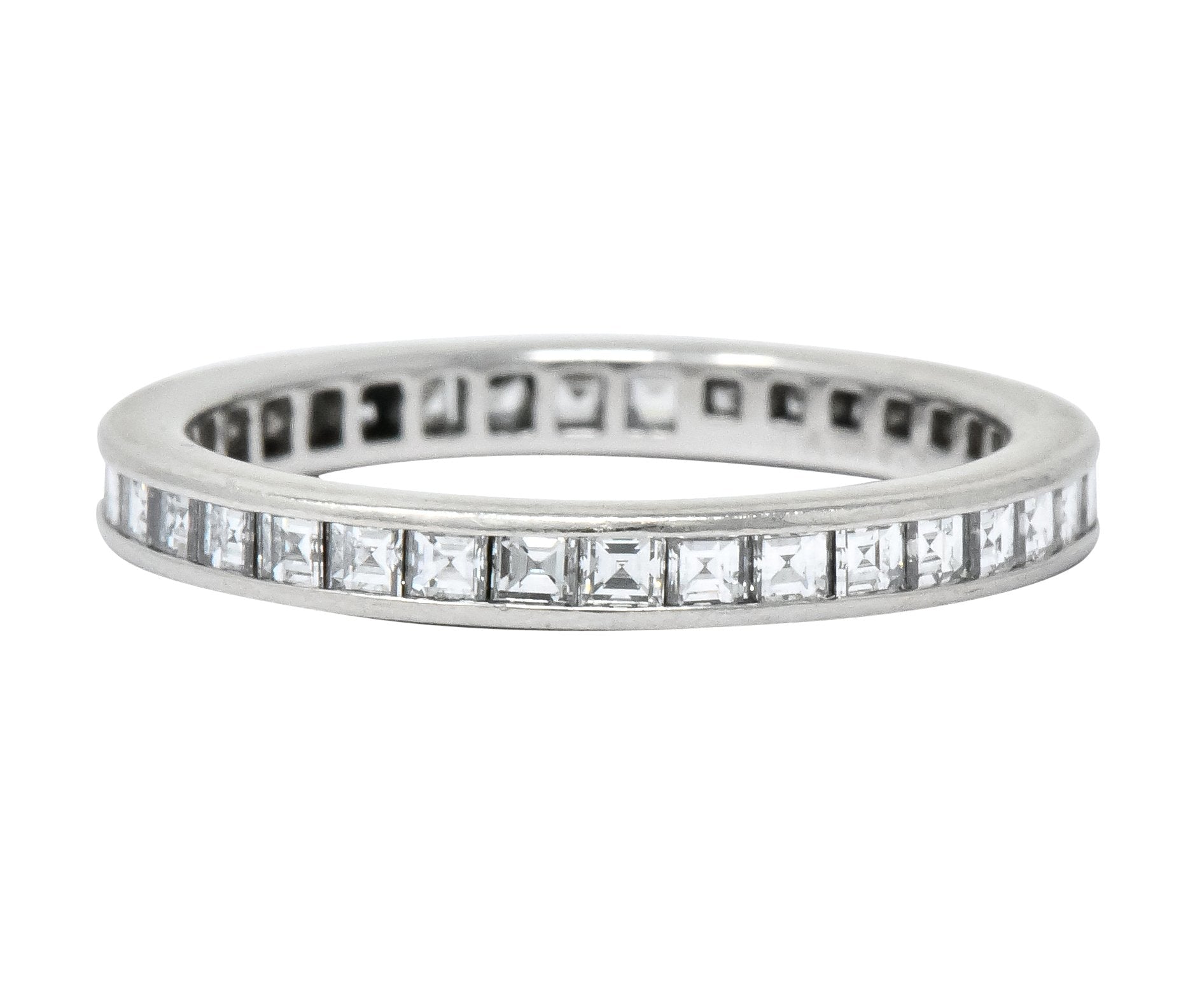 Tiffany & Co. Contemporary British 1.50 CTW Diamond Platinum Eternity Band Ring - Wilson's Estate Jewelry