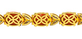 Tiffany & Co. Diamond Coral Platinum-Topped 18 Karat Gold Link Bracelet - Wilson's Estate Jewelry