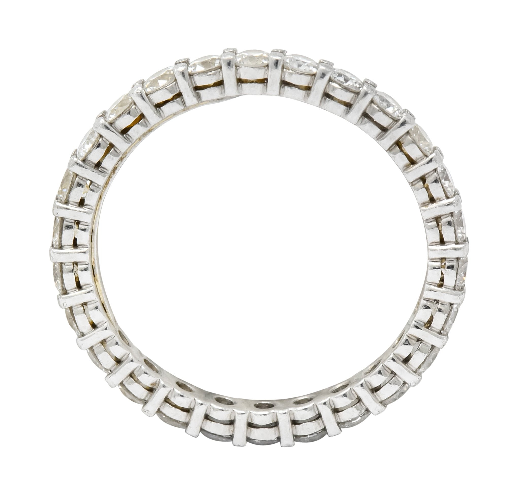 Tiffany & Co. Diamond Platinum Wedding Stacking Eternity Band Ring - Wilson's Estate Jewelry