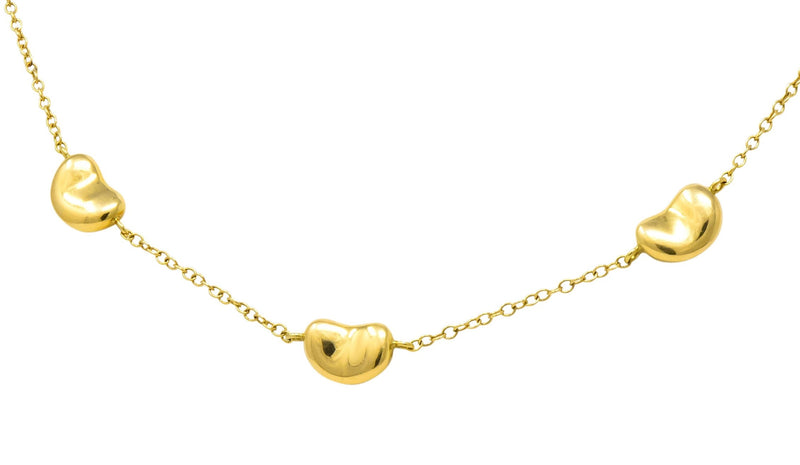 Tiffany & Co. Elsa Peretti Bean Design 18 Karat Gold Necklace - Wilson's Estate Jewelry