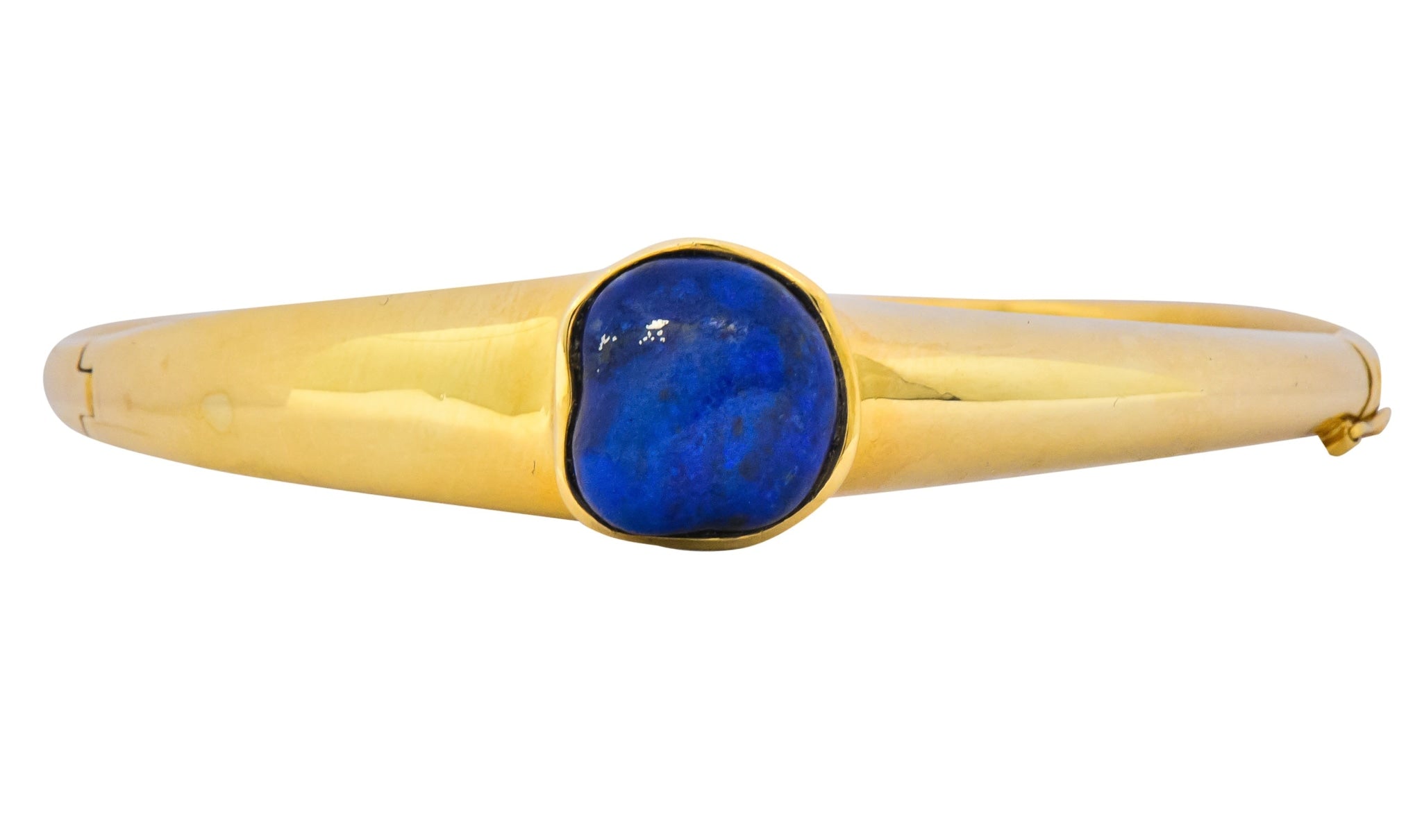 Tiffany & Co. Elsa Peretti Lapis Lazuli 18 Karat Gold Bangle Bracelet - Wilson's Estate Jewelry