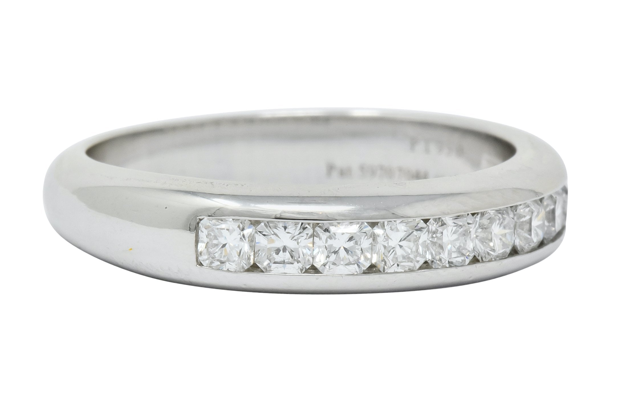 Tiffany & Co. Lucida Diamond Platinum Anniversary Stacking Band Ring - Wilson's Estate Jewelry