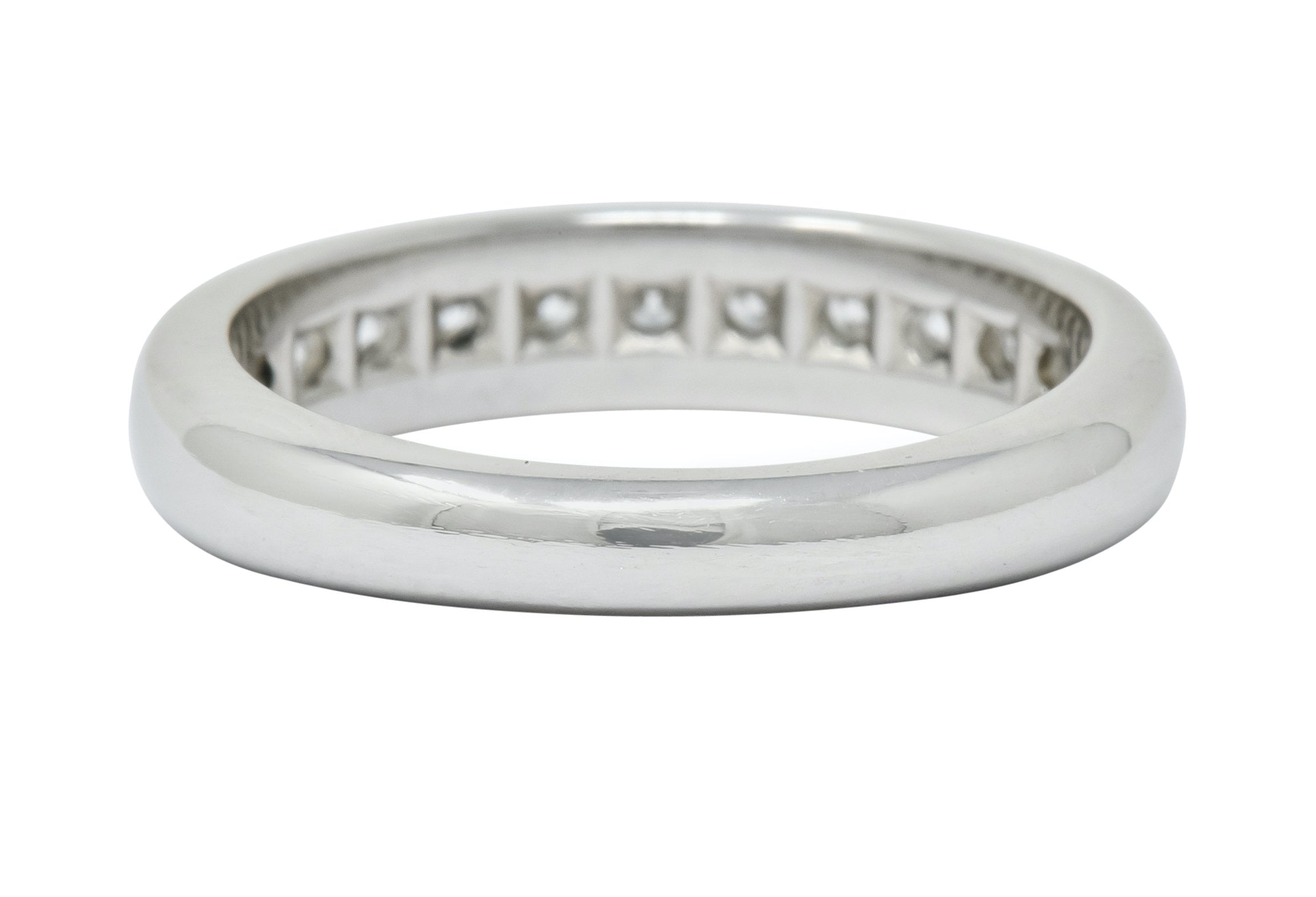 Tiffany & Co. Lucida Diamond Platinum Anniversary Stacking Band Ring - Wilson's Estate Jewelry