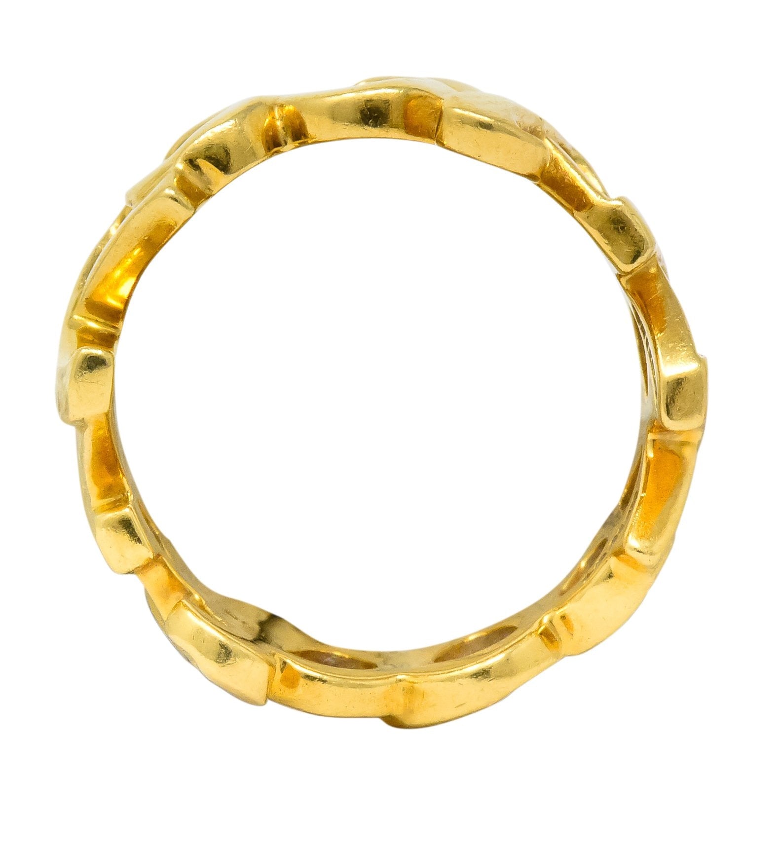 Tiffany & Co. Paloma Picasso 1984 18 Karat Gold Graffiti Love And Kisses Band Ring - Wilson's Estate Jewelry