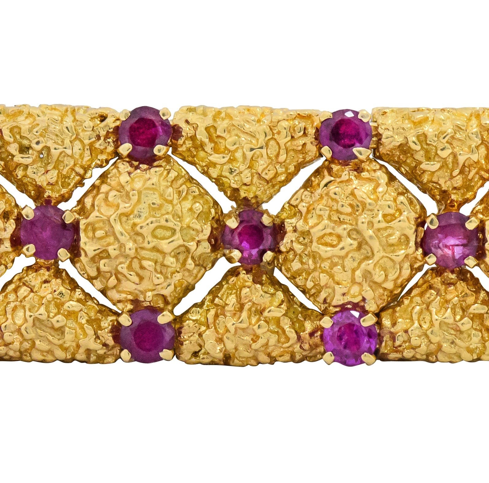 Tiffany & Co. Retro 3.60 CTW Ruby 18 Karat Gold Bracelet - Wilson's Estate Jewelry