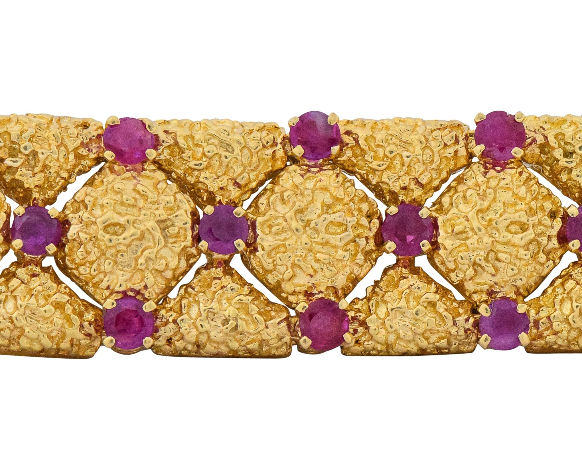 Tiffany & Co. Retro 3.60 CTW Ruby 18 Karat Gold Bracelet - Wilson's Estate Jewelry