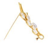 Tiffany & Co. Retro Moonstone 14 Karat Gold Cattail Brooch - Wilson's Estate Jewelry