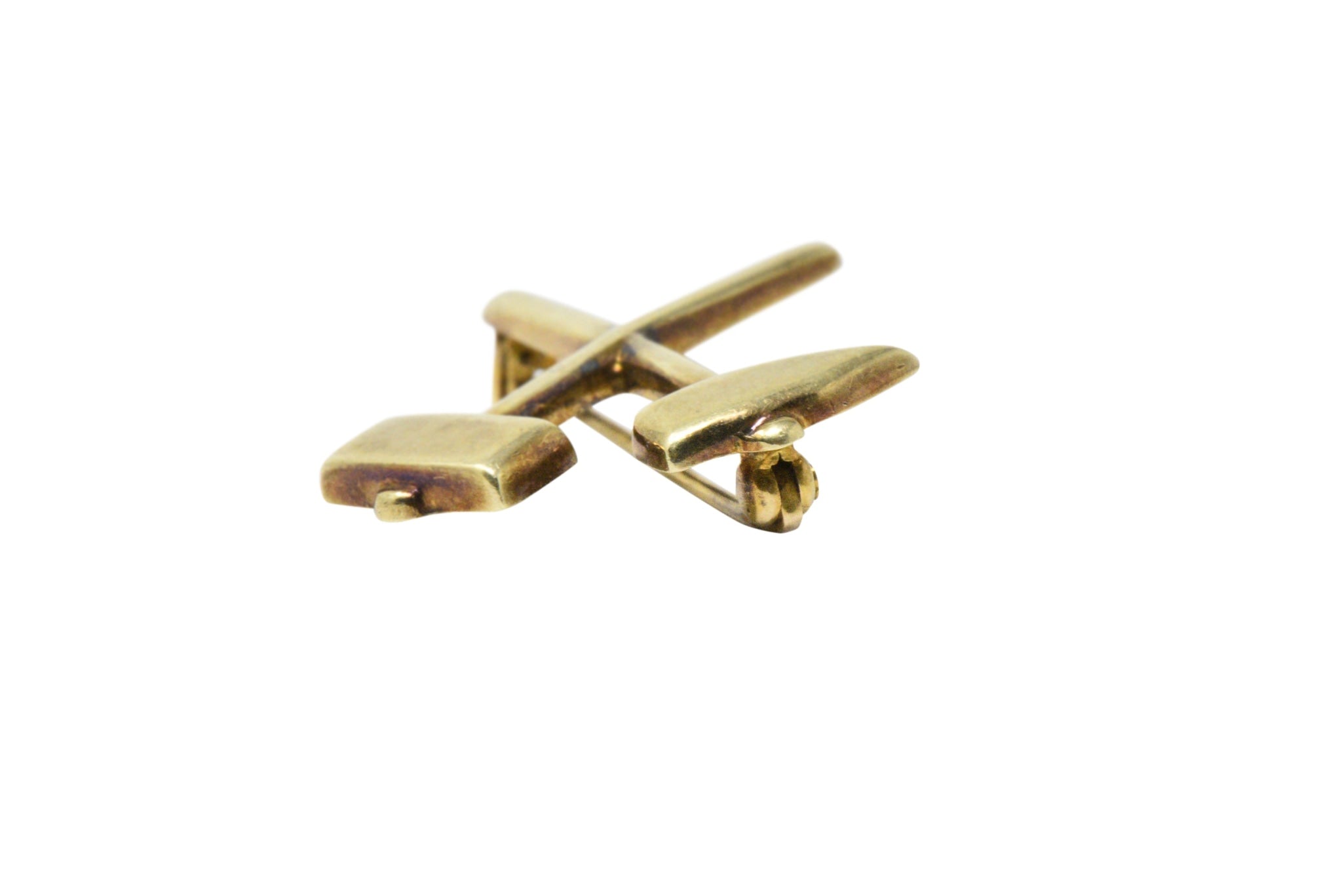 Tiffany & Co. Victorian 14 Karat Gold Hammer and Pick Brooch Pin Wilson's Estate Jewelry