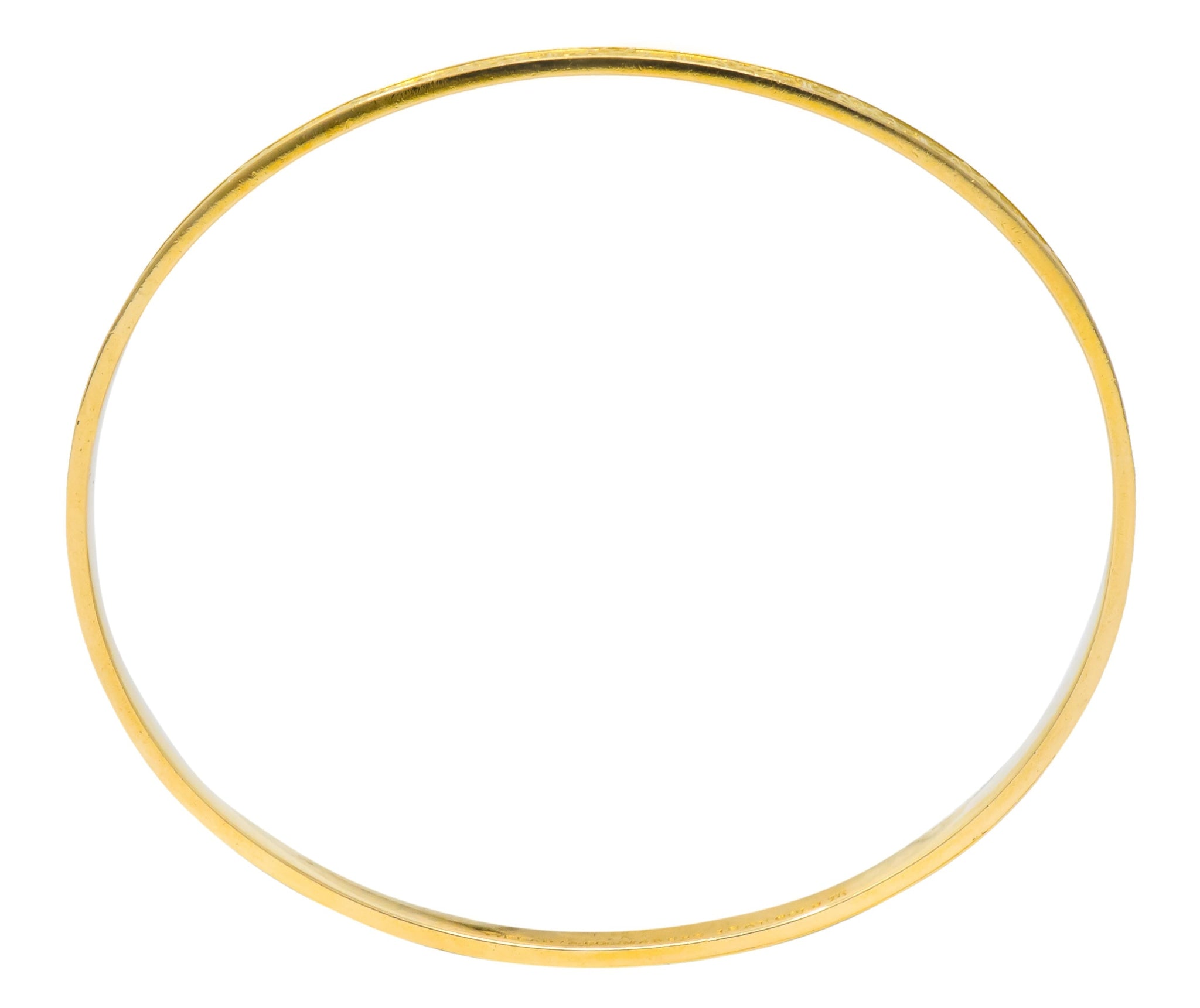 Tiffany & Co. Victorian 18 Karat Gold Floral Bangle Bracelet - Wilson's Estate Jewelry