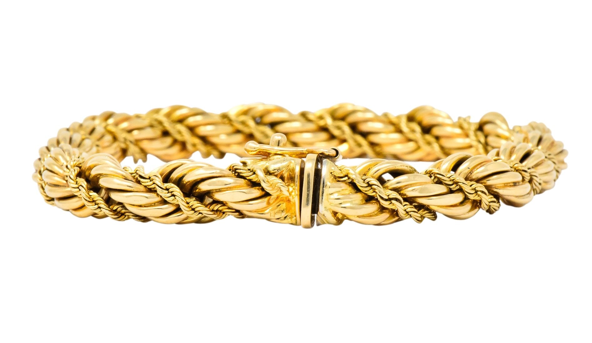 Tiffany & Co. Vintage 14 Karat Gold Twisted Rope Bracelet - Wilson's Estate Jewelry