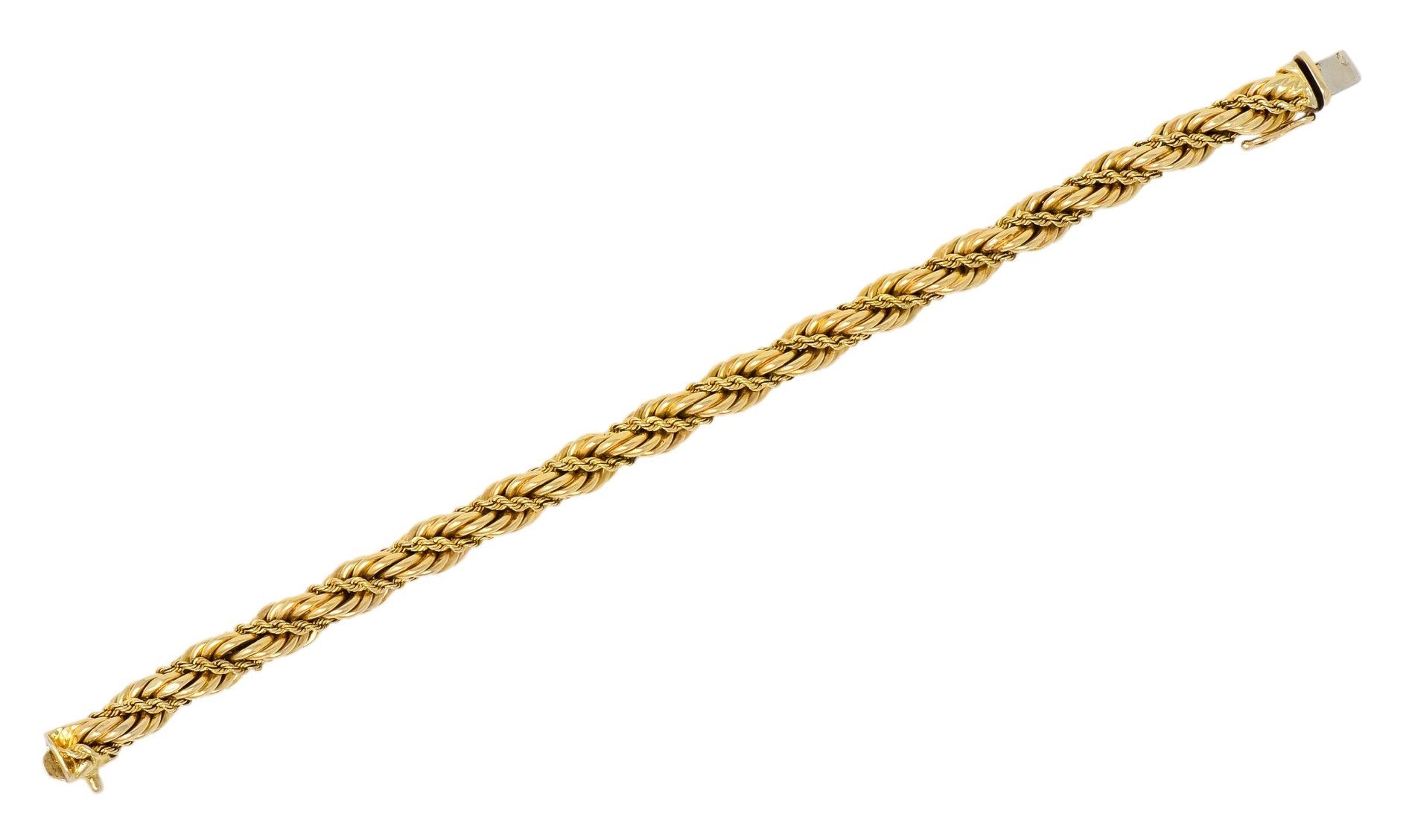 Tiffany & Co. Vintage 14 Karat Gold Twisted Rope Bracelet - Wilson's Estate Jewelry