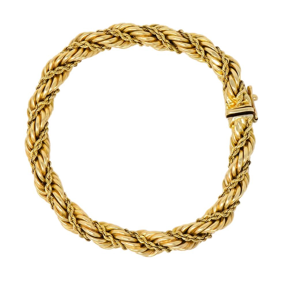 Tiffany & Co. Vintage 14 Karat Gold Twisted Rope Bracelet - Wilson's Estate Jewelry