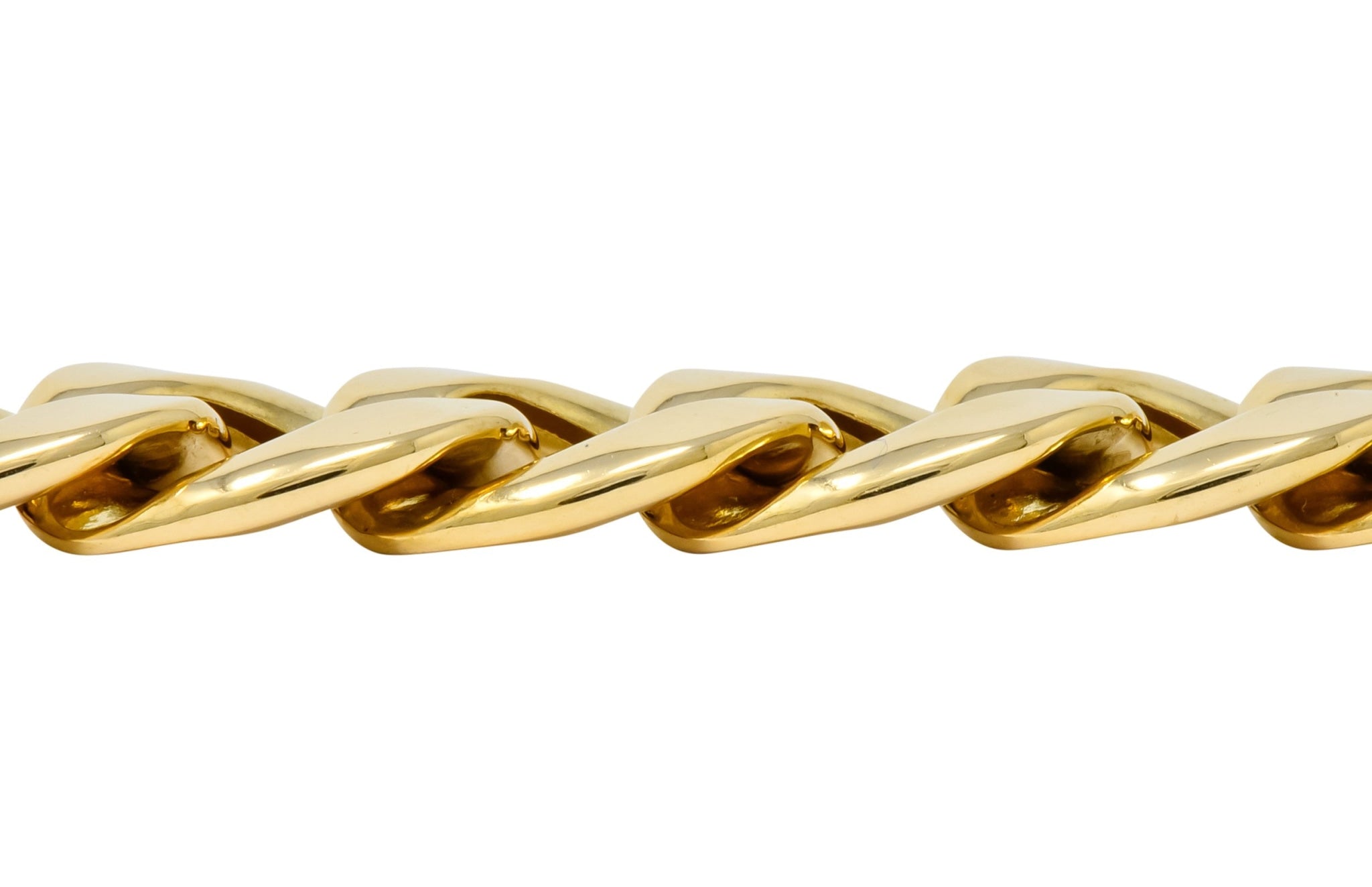 Unoaerre Italian 18 Karat Yellow Gold Curb Link Bracelet - Wilson's Estate Jewelry