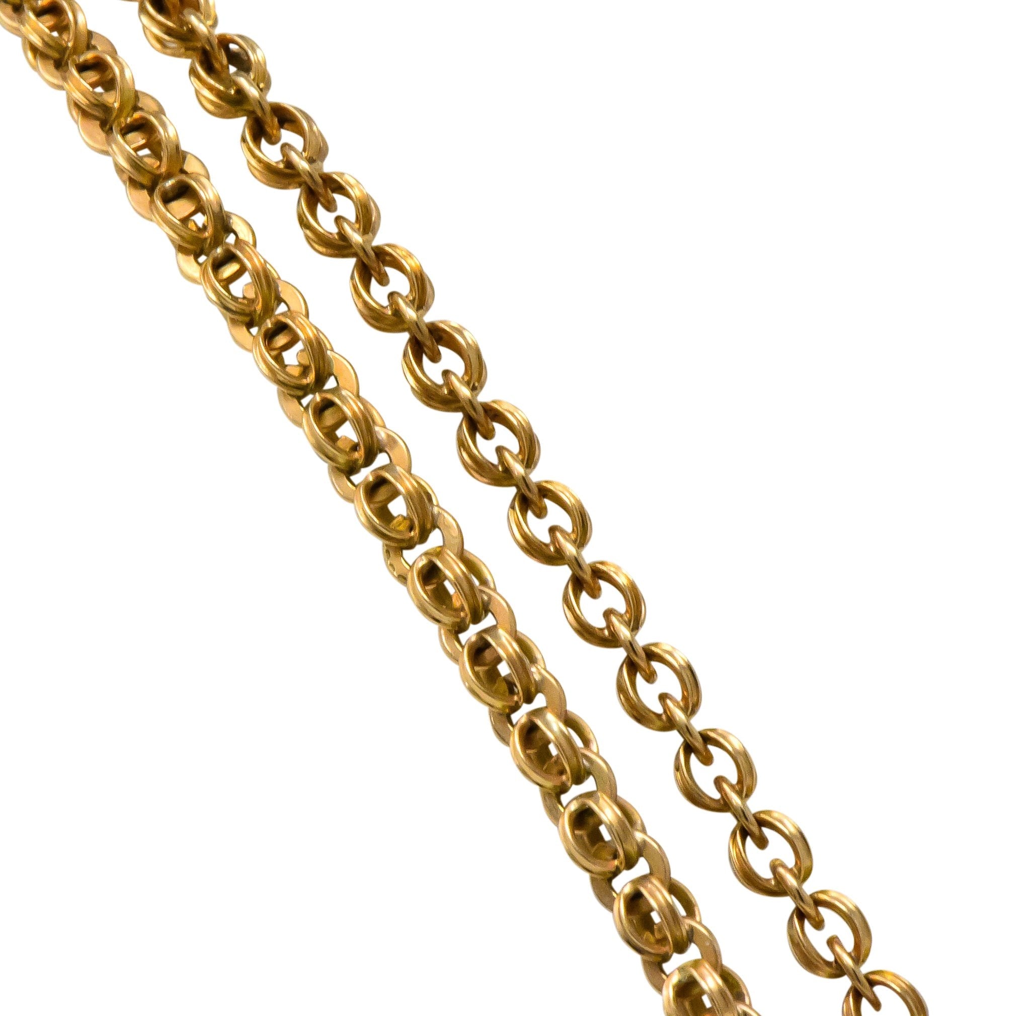 Victorian 14 Karat Gold 62 Inch Long Chain Necklace - Wilson's Estate Jewelry