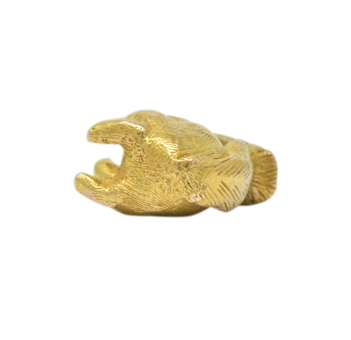 Victorian 18 Karat Gold  Ruby Squirrel Charm Wilson's Estate Jewelry