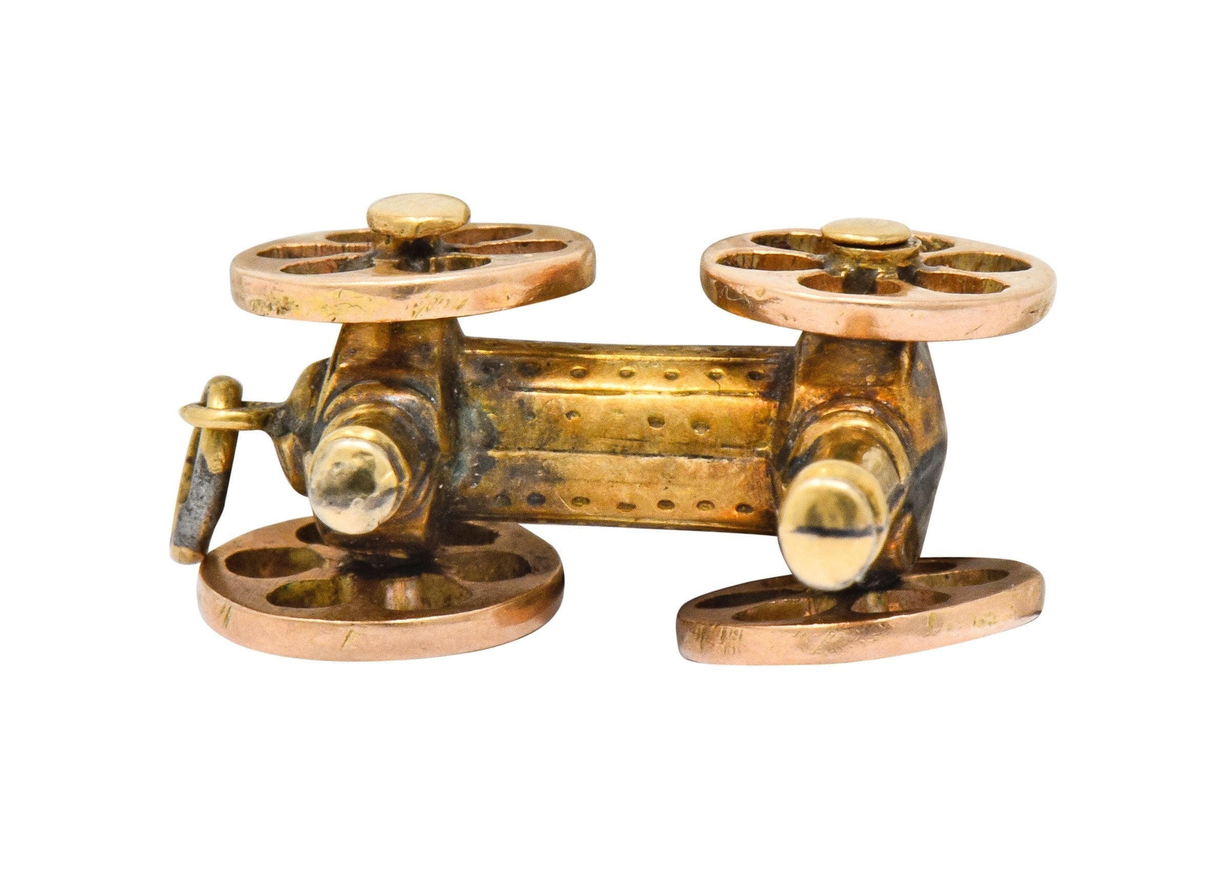 Victorian Articulated 18 Karat Gold Royal George Steam Engine Charm - Wilson's Estate Jewelry