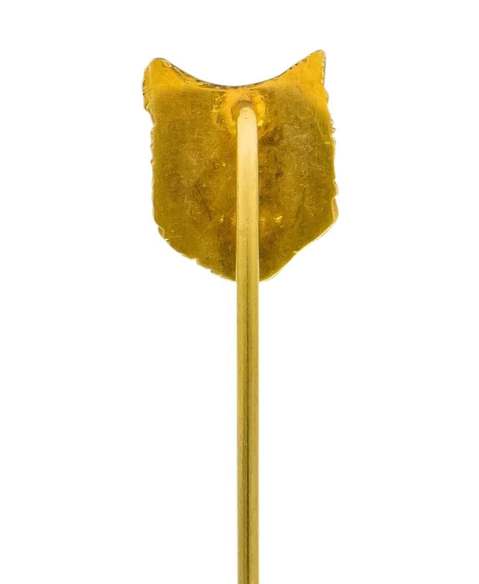 Victorian Diamond 14 Karat Gold Fox Stickpin Circa 1900 - Wilson's Estate Jewelry