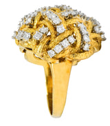 Vintage 1.60 CTW Diamond 18 Karat Gold Cocktail Ring - Wilson's Estate Jewelry