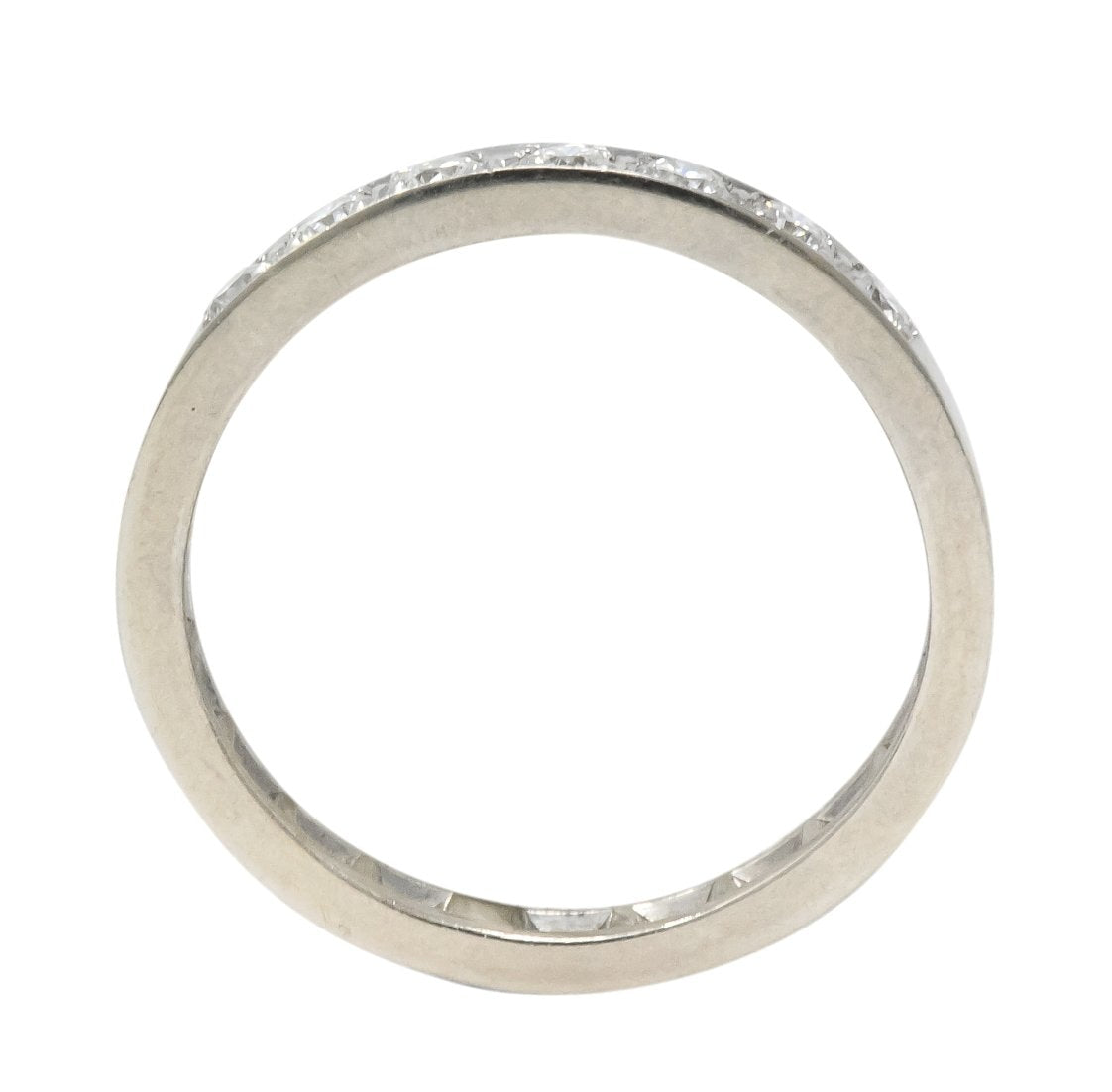 Vintage Diamond 14 Karat White Gold Band Stackable Ring - Wilson's Estate Jewelry