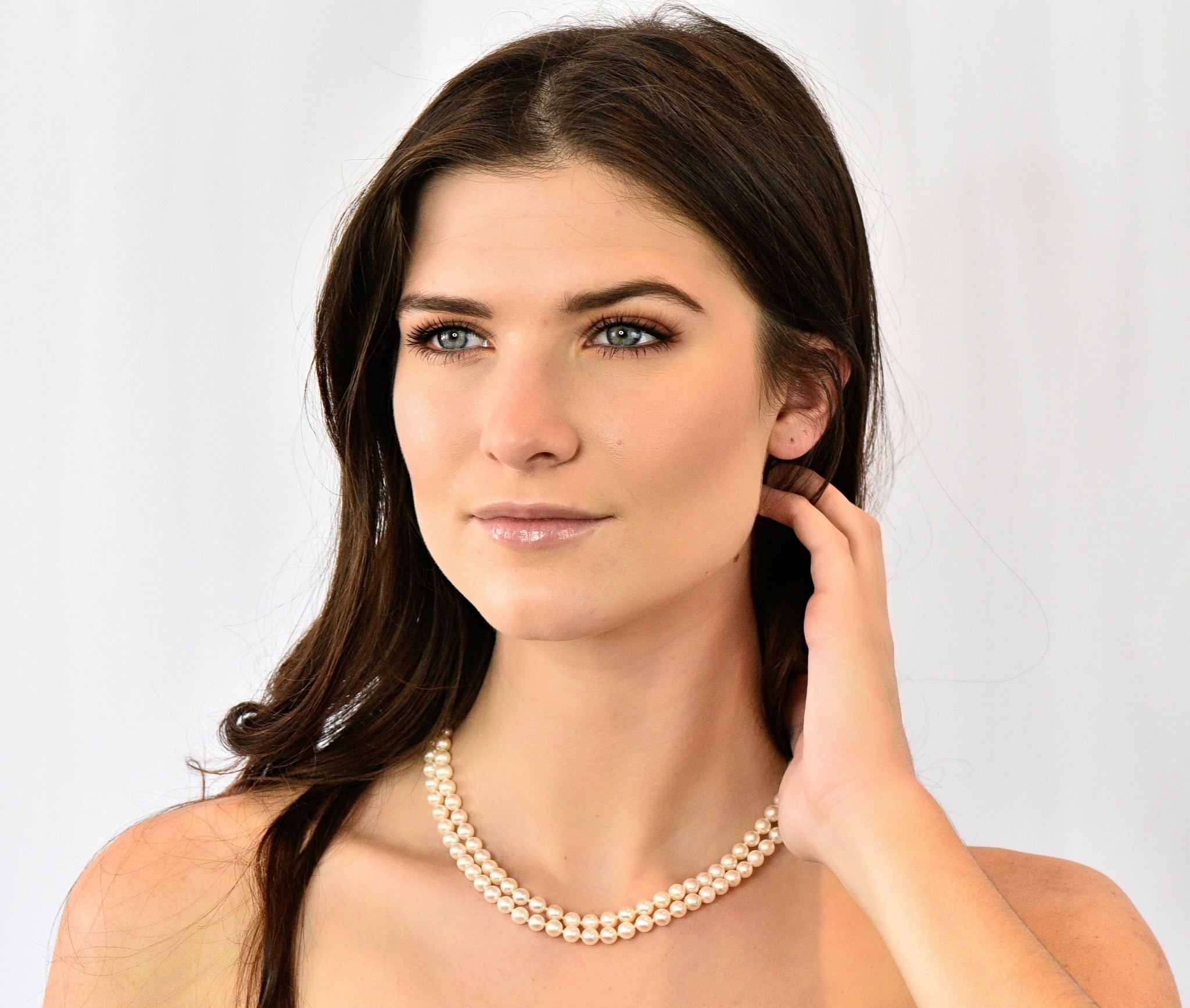 Vintage Tiffany & Co. Cultured Pearl 18 Karat Gold Double Strand Necklace Circa 1990's - Wilson's Estate Jewelry