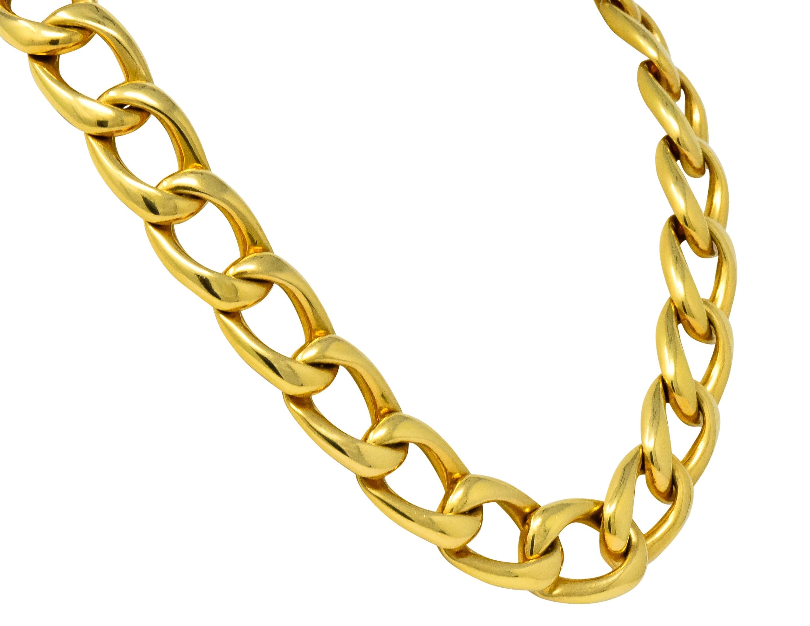 Vintage Unisex 18 Karat Gold 18 Inch Curb Chain Necklace - Wilson's Estate Jewelry