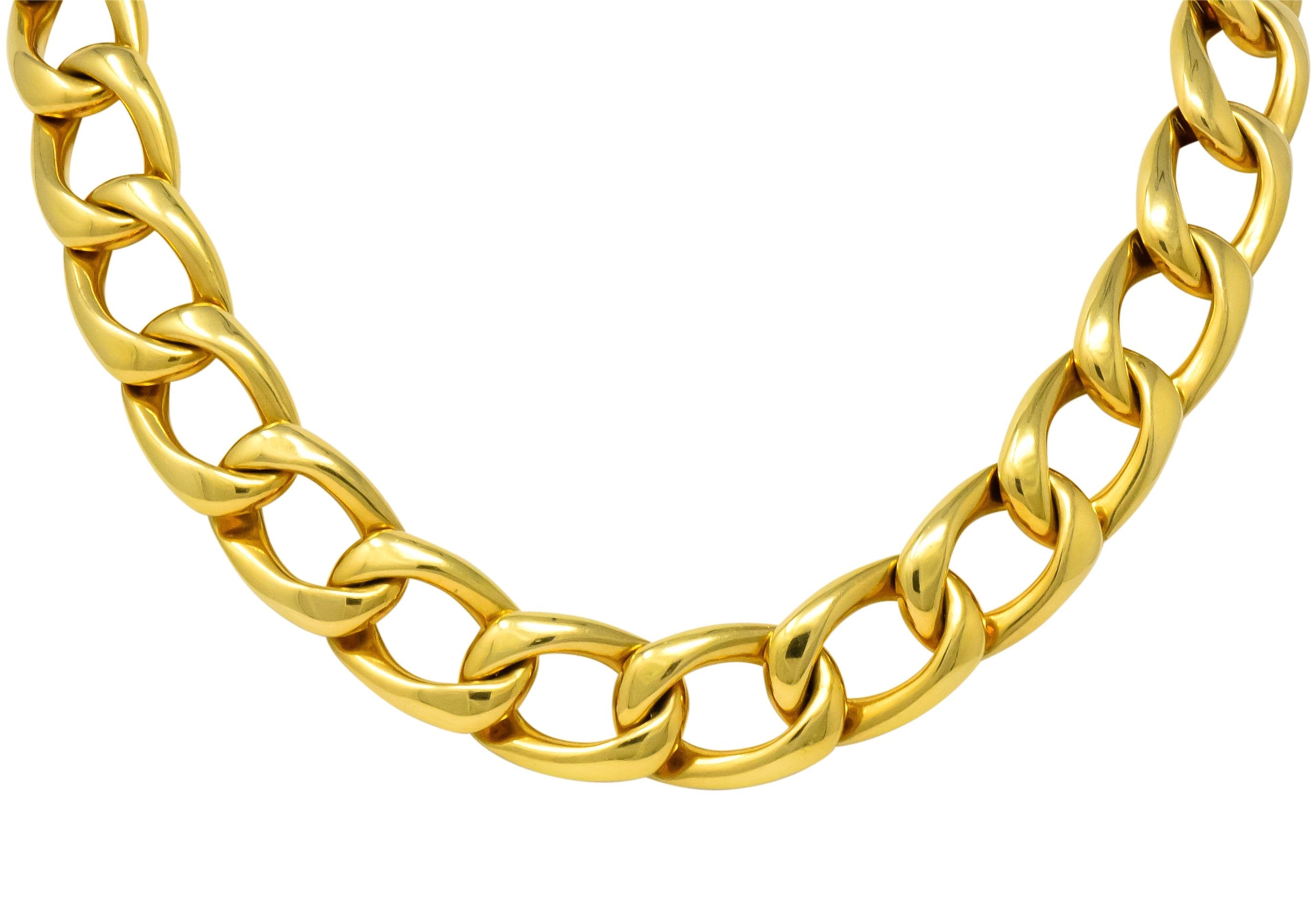 Vintage Unisex 18 Karat Gold 18 Inch Curb Chain Necklace - Wilson's Estate Jewelry